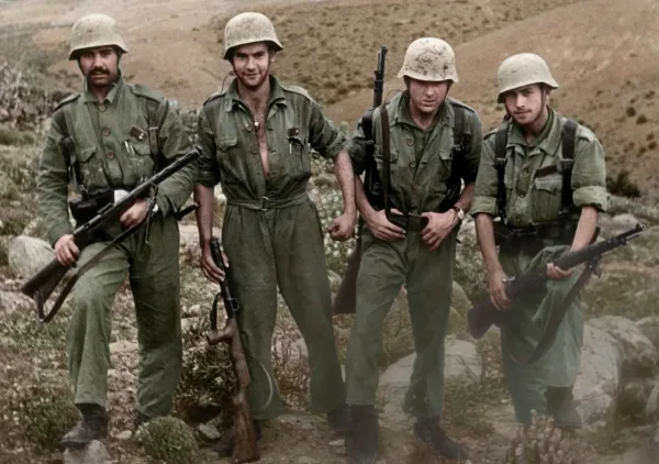 Soldados españoles durante la Guerra de Ifni 1957