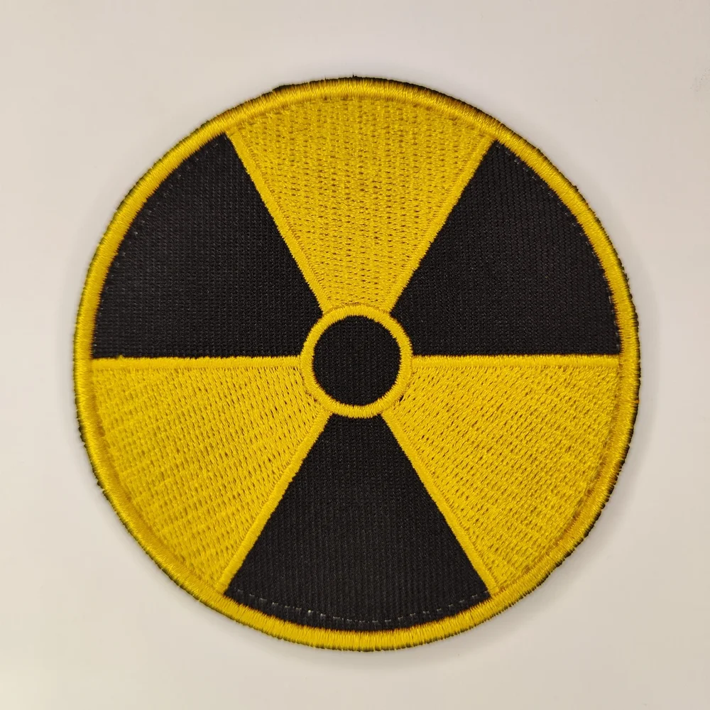 Parche de Velcro Bordado de Peligro Nuclear