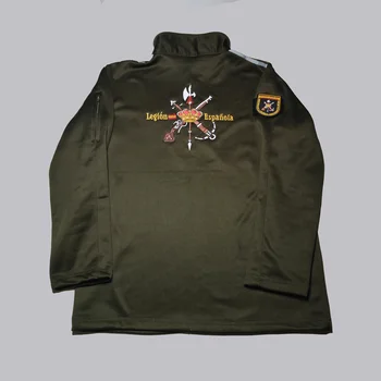 Sudadera Verde Militar con Logos Bordados - Imagen 2