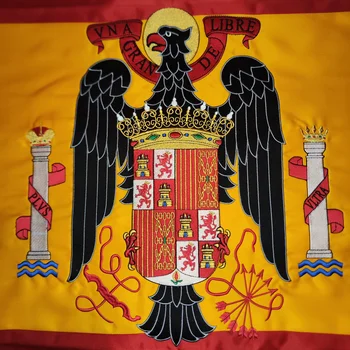 Bandera Preconstitucional Bordada Águila San Juan 150cm x 100cm Satén Brillo Doble - Imagen 2
