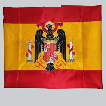 Bandera Preconstitucional Bordada Águila San Juan 150cm x 100cm Satén Brillo Doble - Imagen 1