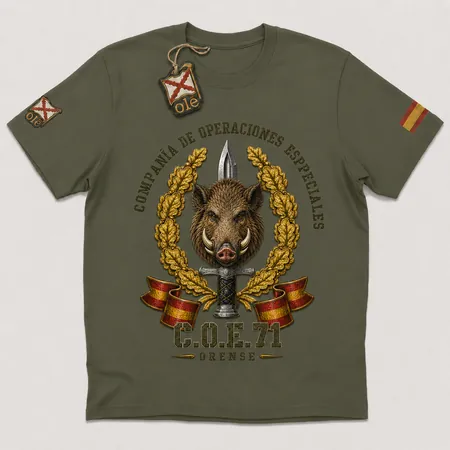 Camiseta C.O.E. 71 Orense - Operaciones Especiales | Olé España | Efectos Militares España