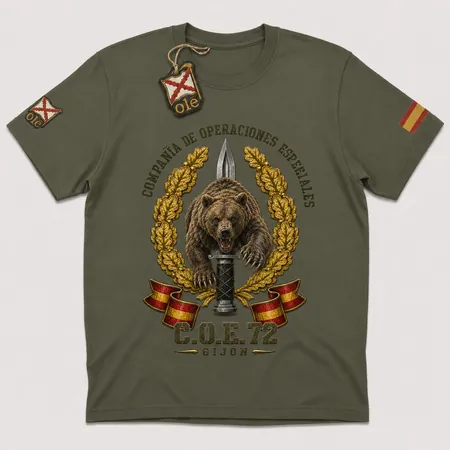Camiseta C.O.E. 72 Gijón - Operaciones Especiales | Olé España | Efectos Militares España