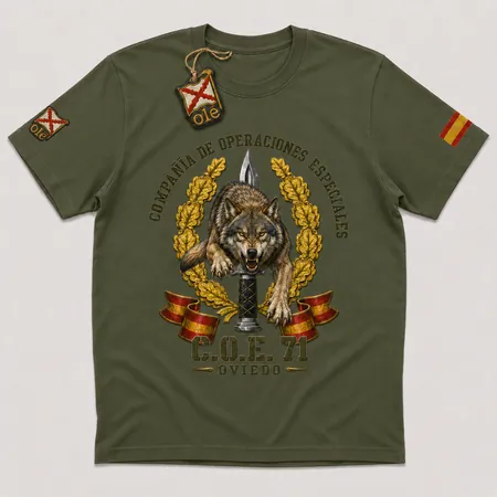Camiseta C.O.E. 71 Oviedo - Operaciones Especiales | Olé España | Efectos Militares España