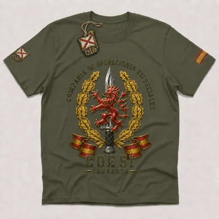 Camiseta C.O.E. 51 Zaragoza - Operaciones Especiales | Olé España | Efectos Militares España