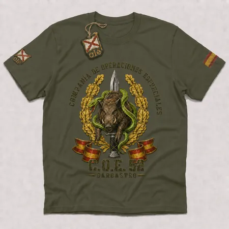 Camiseta C.O.E. 52 Barbastro - Operaciones Especiales | Olé España | Efectos Militares España
